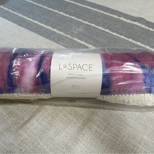 L*Space Pink and Blue Beach Towel